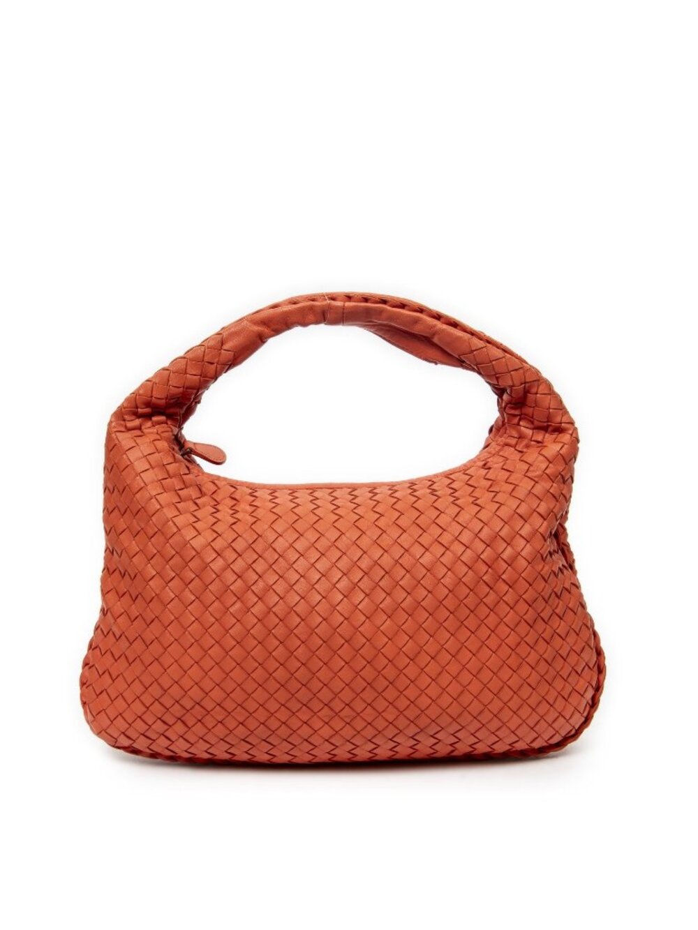 Bottega Veneta Hobo Orange Intrecciato Leather